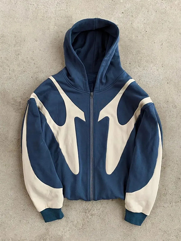 Hoodie met ritssluiting - Casual hoodie met volledige ritssluiting voor heren-Boetiek Moda