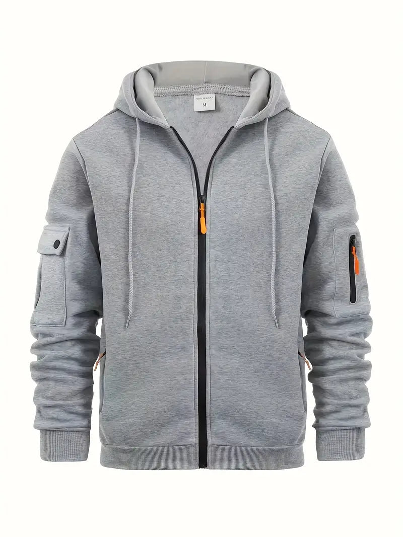 Hoodie met ritssluiting - Meerdere zakken - Volledige ritssluiting - Warme hoodie - Hoodie voor heren-Boetiek Moda
