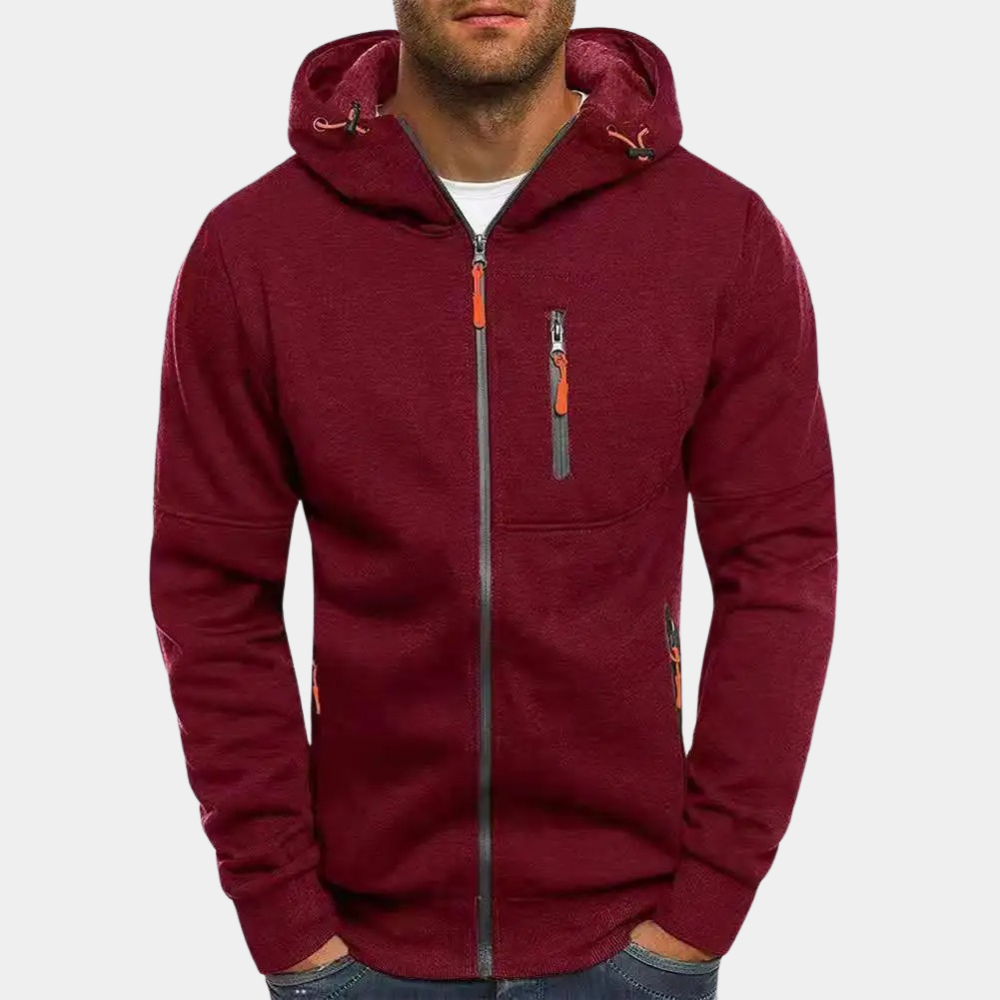 Hoodie met ritssluiting | Warm | Zakken | Hoodie met ritssluiting | Hoodie voor heren-Boetiek Moda