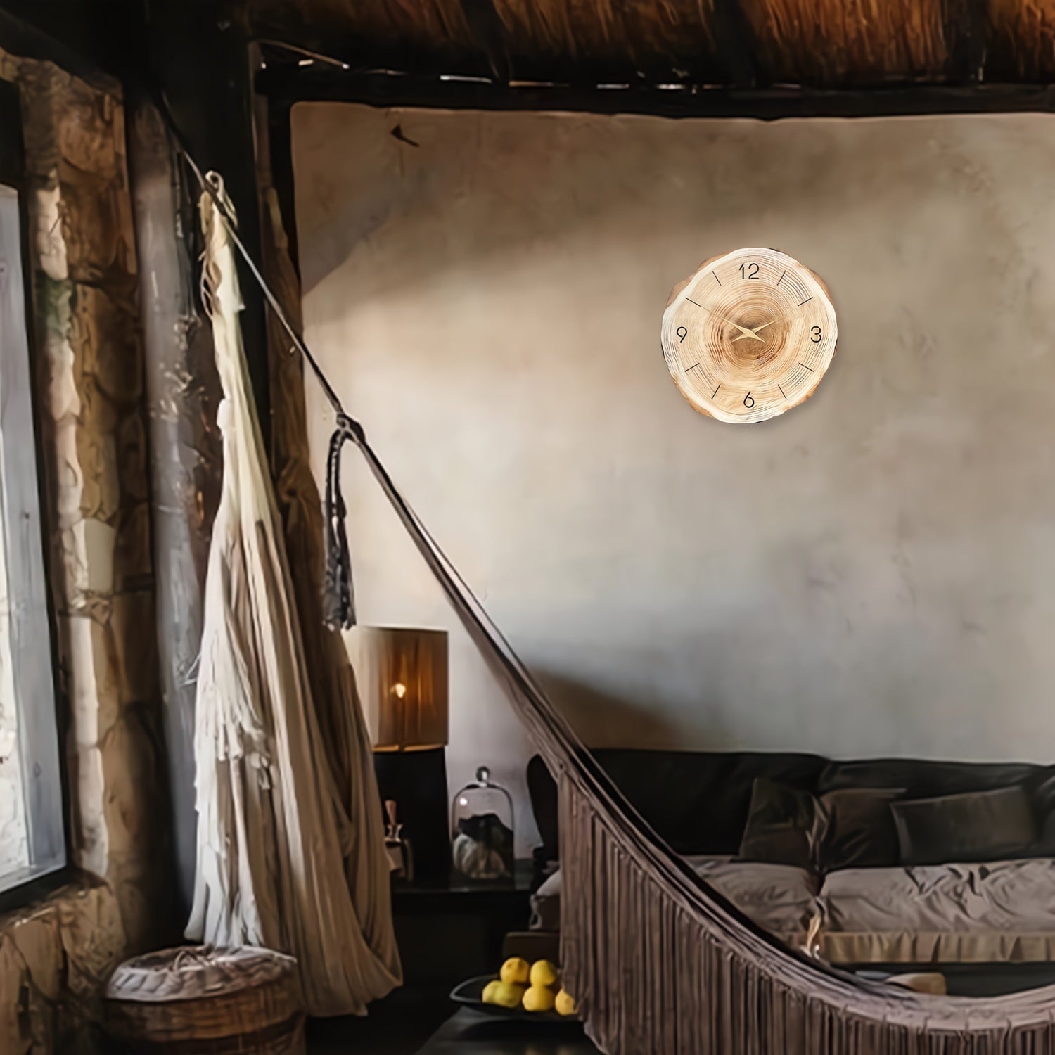 Houten Wandklok | Stil | Analoog | Geluidloze Wandklok | Wandklok-Boetiek Moda