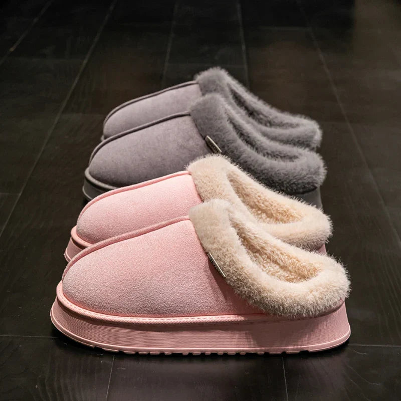 Huisslippers - Warm - Met bont gevoerd - Binnenschoenen - Damesslippers-Boetiek Moda