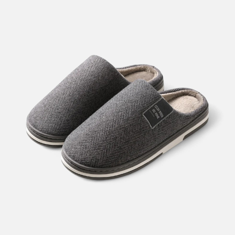 Huisslippers - Warme Tweed Indoor pantoffels voor heren in de winter-Boetiek Moda