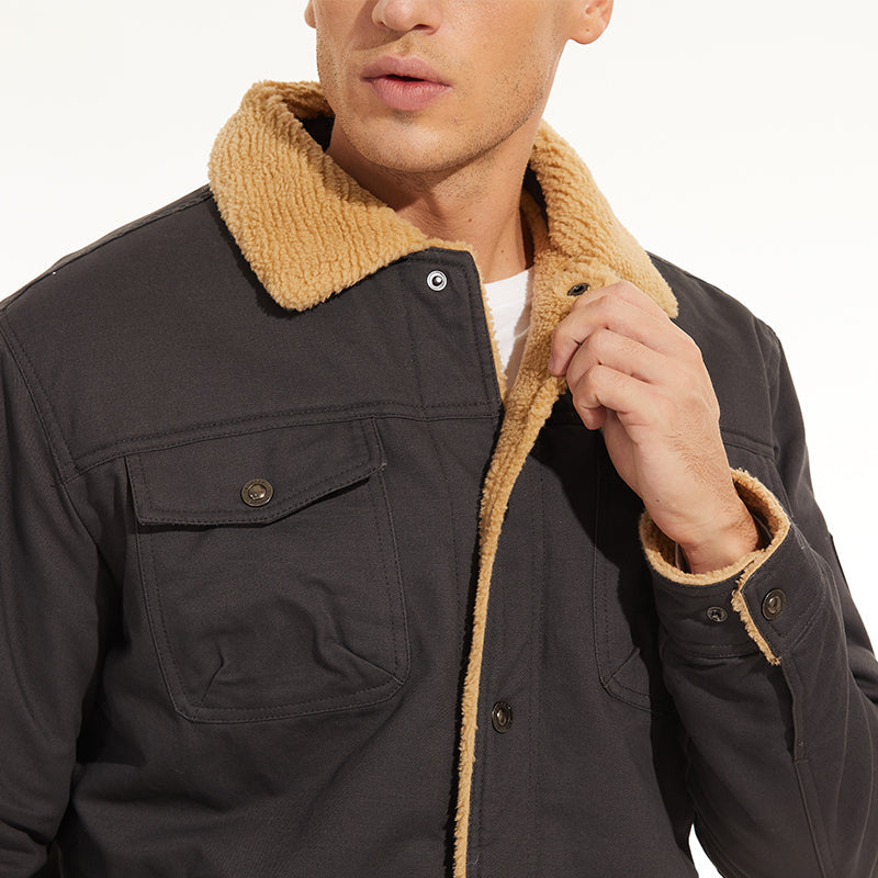 Jas met Sherpa - Waterdicht - Met fleece gevoerd - Winterjas - Herenjas-Boetiek Moda