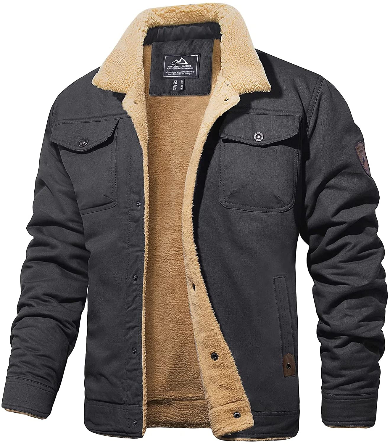 Jas met Sherpa - Waterdicht - Met fleece gevoerd - Winterjas - Herenjas-Boetiek Moda