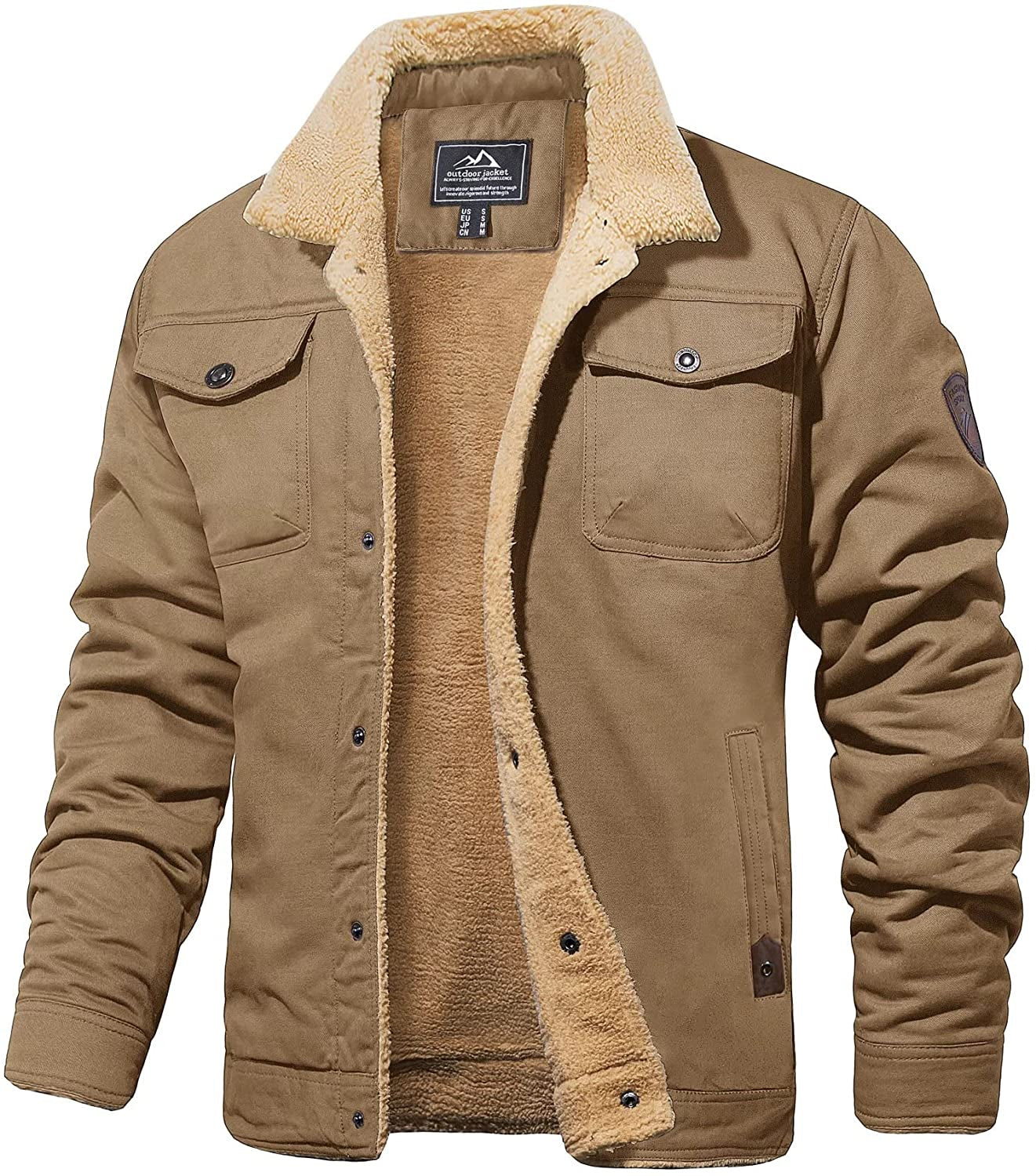 Jas met Sherpa - Waterdicht - Met fleece gevoerd - Winterjas - Herenjas-Boetiek Moda