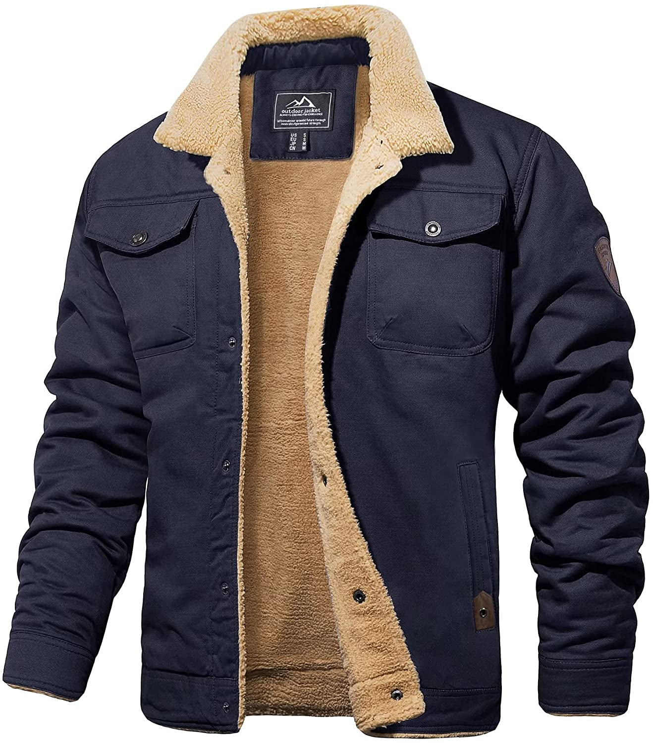 Jas met Sherpa - Waterdicht - Met fleece gevoerd - Winterjas - Herenjas-Boetiek Moda