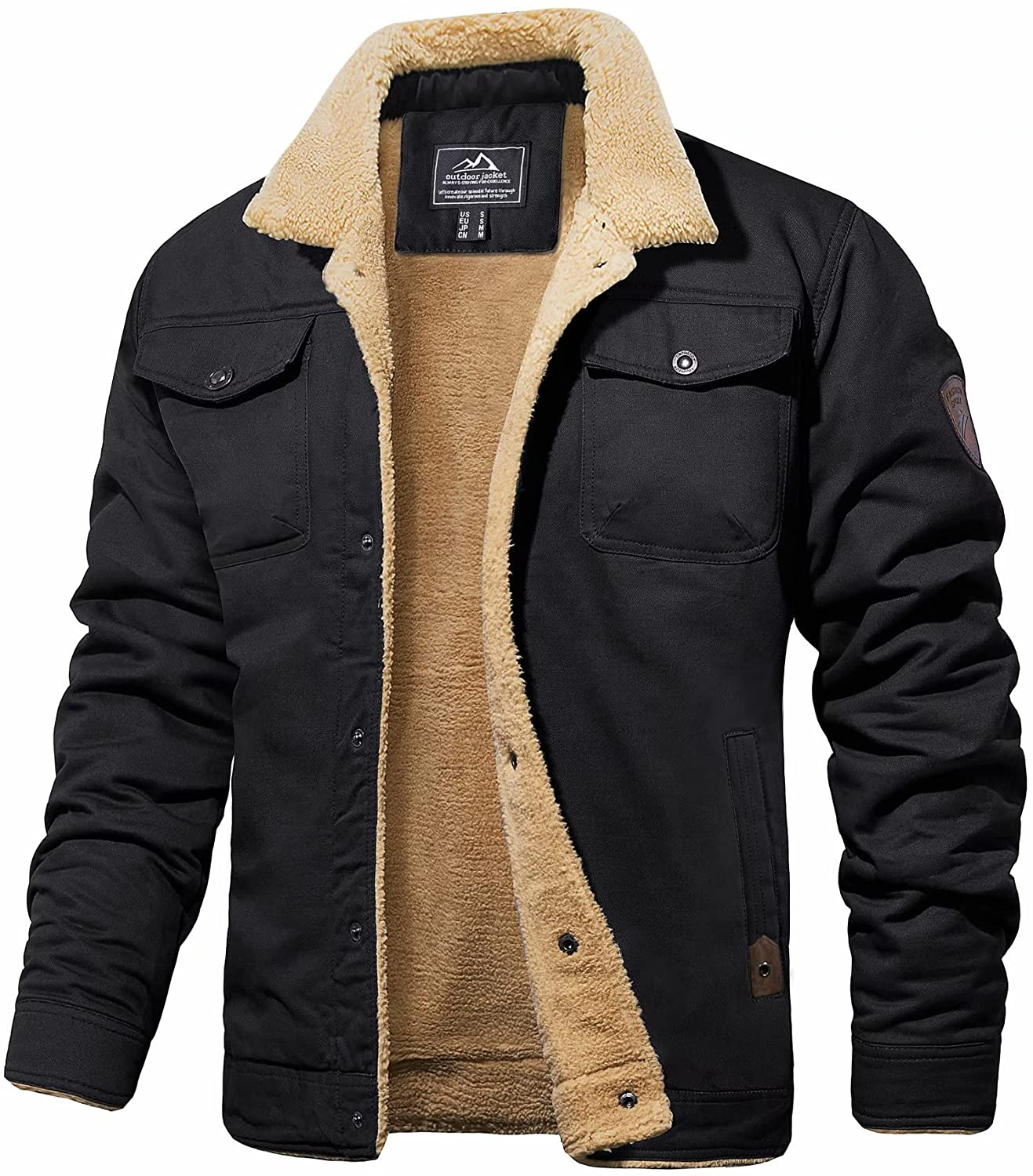 Jas met Sherpa - Waterdicht - Met fleece gevoerd - Winterjas - Herenjas-Boetiek Moda