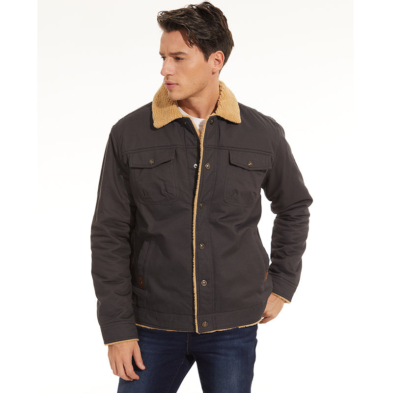 Jas met Sherpa - Waterdicht - Met fleece gevoerd - Winterjas - Herenjas-Boetiek Moda
