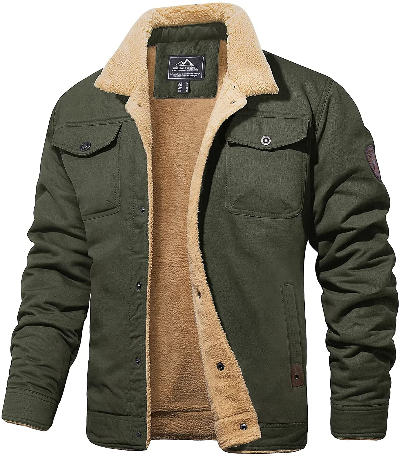 Jas met Sherpa - Waterdicht - Met fleece gevoerd - Winterjas - Herenjas-Boetiek Moda