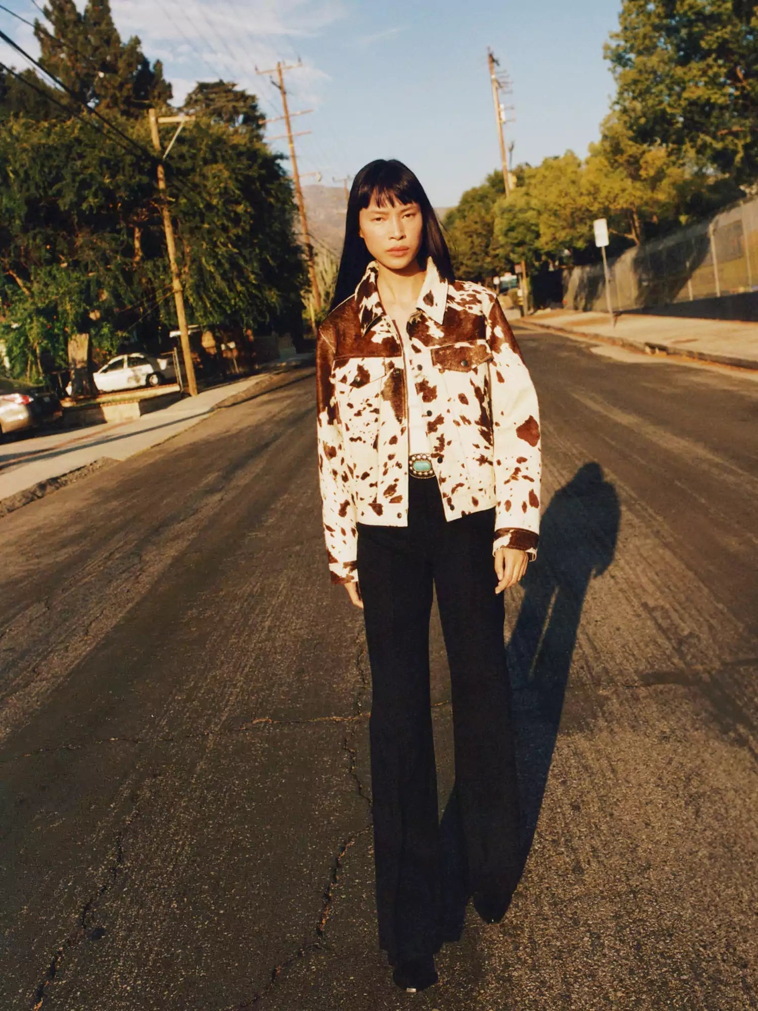 Jas met koeienprint | Ritssluiting | Kort | Koeienjas | Damesjas-Boetiek Moda