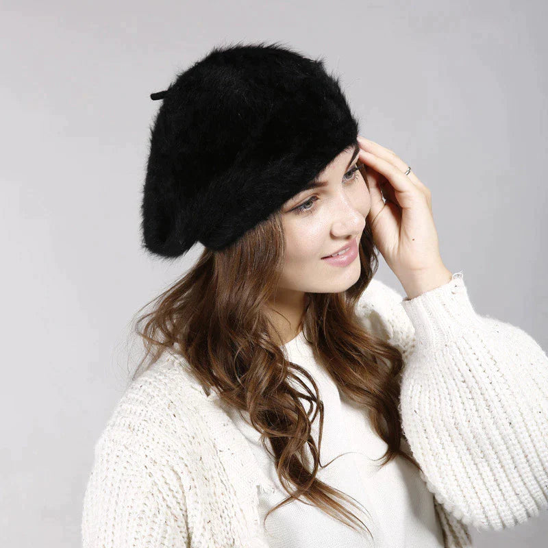 Jenna Beret Hat | Blijf knus en chique op koude winterdagen met deze stijlvolle baret hoed-Boetiek Moda