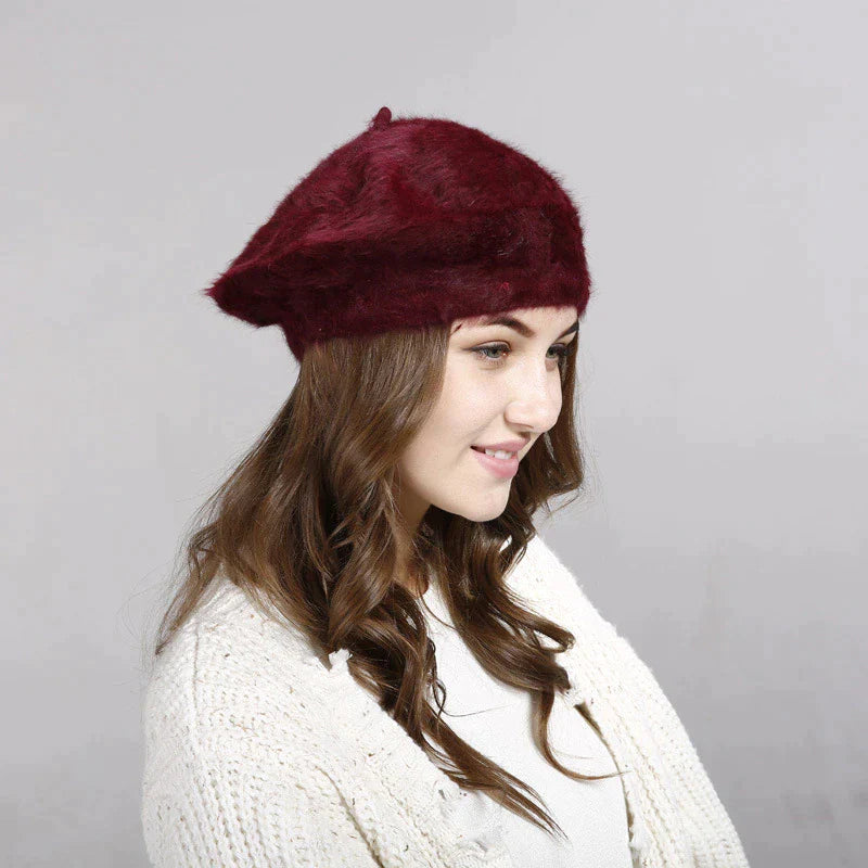 Jenna Beret Hat | Blijf knus en chique op koude winterdagen met deze stijlvolle baret hoed-Boetiek Moda