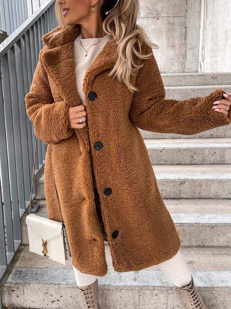 Jennifer Teddy Coat | Warme lange teddy jas is de top trend in 2023-Boetiek Moda