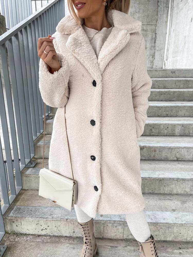 Jennifer Teddy Coat | Warme lange teddy jas is de top trend in 2023-Boetiek Moda