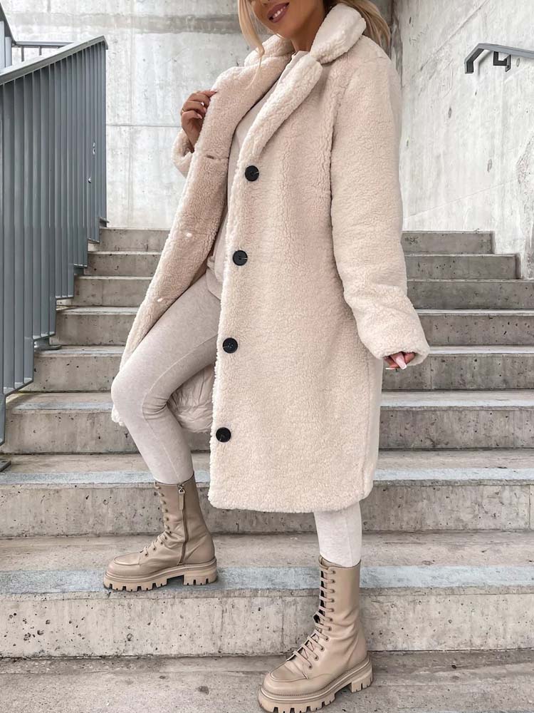 Jennifer Teddy Coat | Warme lange teddy jas is de top trend in 2023-Boetiek Moda