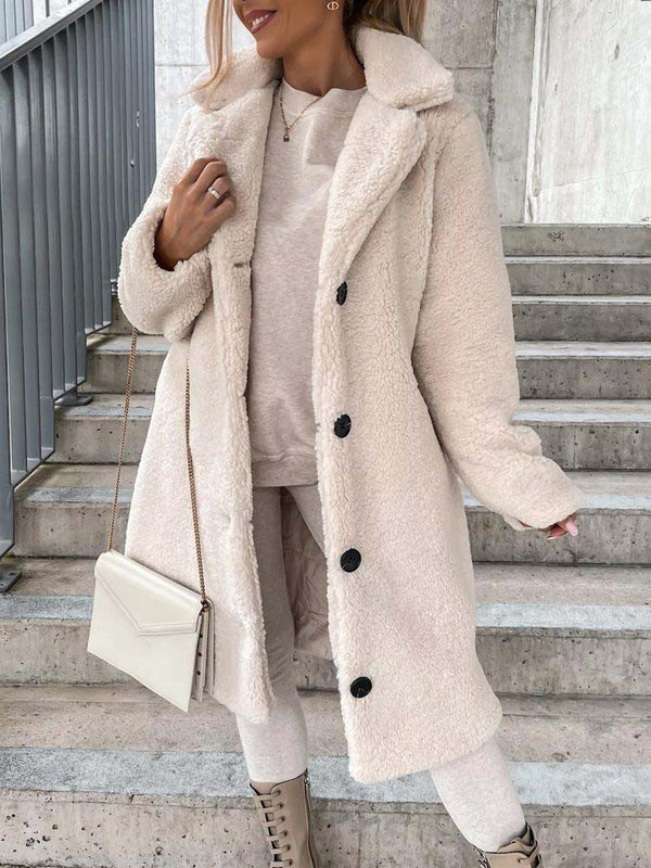 Jennifer Teddy Coat | Warme lange teddy jas is de top trend in 2023-Boetiek Moda