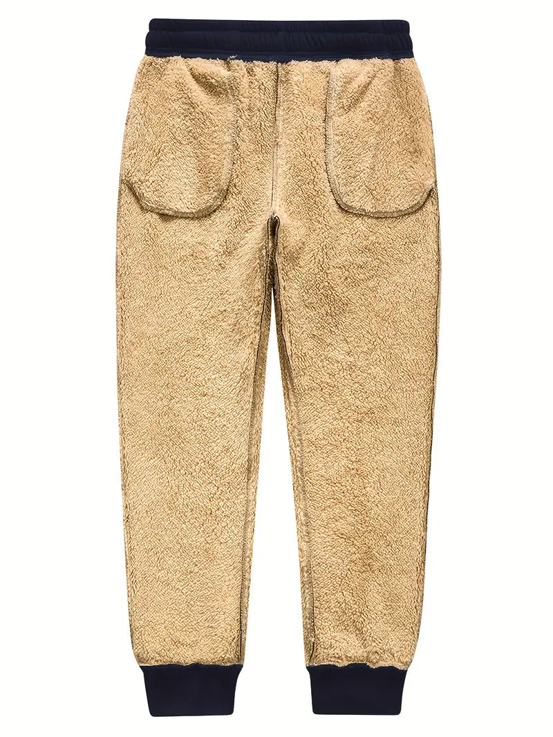Joggingbroek met fleecevoering - Warm - Zwart - Wintersweaters - Joggingbroeken voor heren-Boetiek Moda