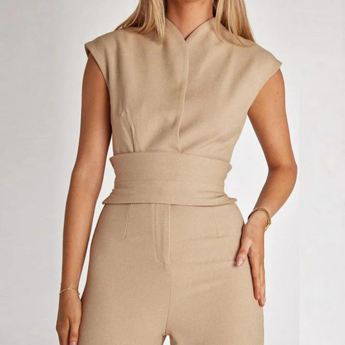 Jumpsuit, Mouwloos, Wijde pijpen, Elegant Jumpsuit, Dameskleding-Boetiek Moda