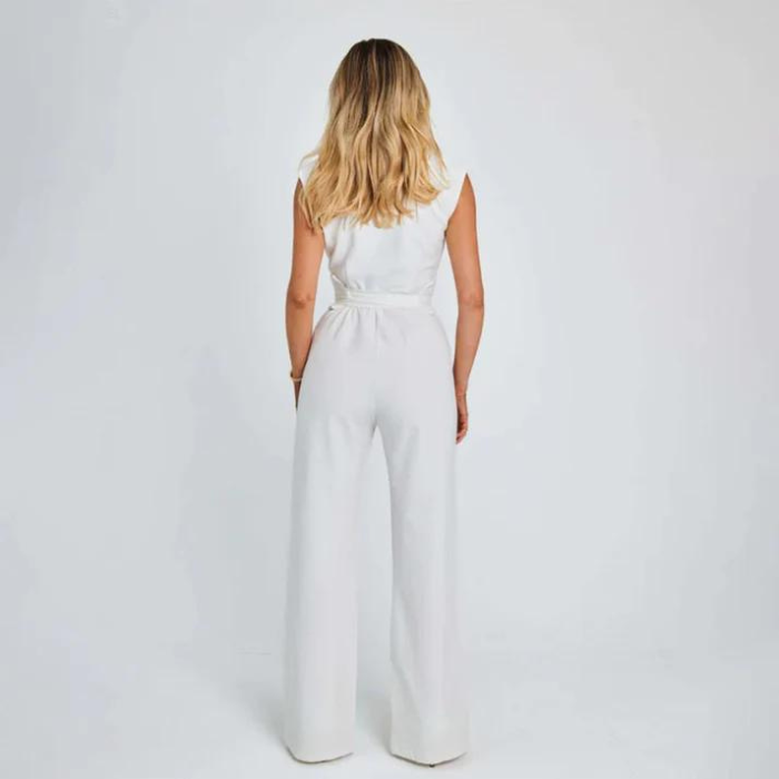 Jumpsuit, Mouwloos, Wijde pijpen, Elegant Jumpsuit, Dameskleding-Boetiek Moda