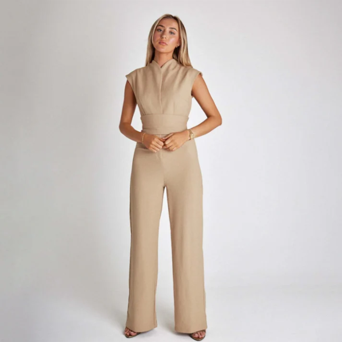 Jumpsuit, Mouwloos, Wijde pijpen, Elegant Jumpsuit, Dameskleding-Boetiek Moda