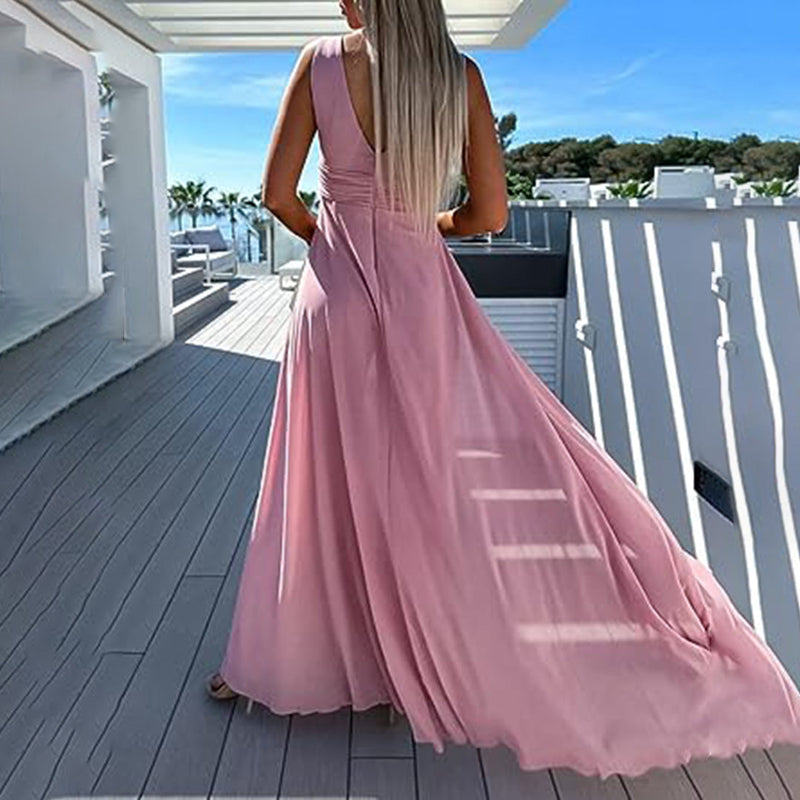 Jumpsuit - Mouwloos - Wijde pijpen - Elegante jumpsuit - Dameskleding-Boetiek Moda