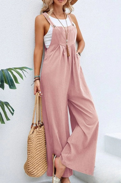 Jumpsuit met wijde pijpen | Mouwloos | Losjes | Overalls | Jumpsuit voor Vrouwen-Boetiek Moda