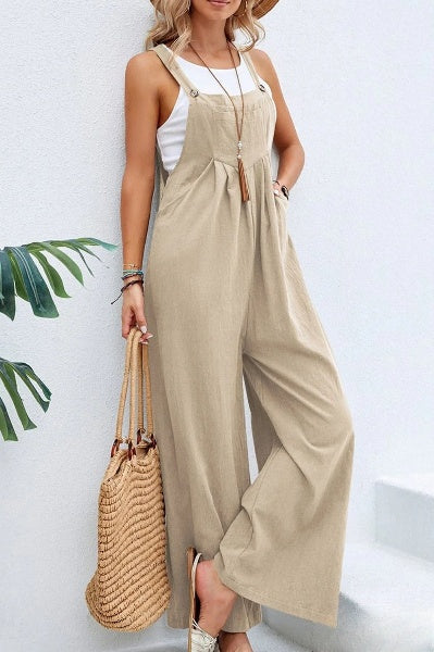 Jumpsuit met wijde pijpen | Mouwloos | Losjes | Overalls | Jumpsuit voor Vrouwen-Boetiek Moda