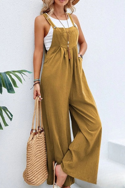 Jumpsuit met wijde pijpen | Mouwloos | Losjes | Overalls | Jumpsuit voor Vrouwen-Boetiek Moda