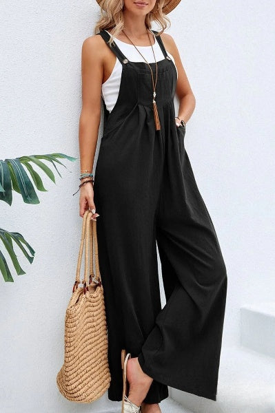 Jumpsuit met wijde pijpen | Mouwloos | Losjes | Overalls | Jumpsuit voor Vrouwen-Boetiek Moda