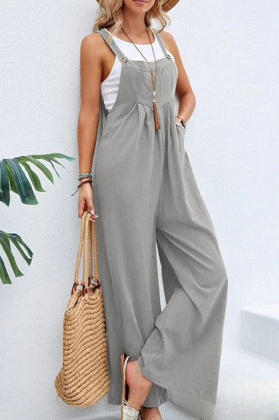 Jumpsuit met wijde pijpen | Mouwloos | Losjes | Overalls | Jumpsuit voor Vrouwen-Boetiek Moda