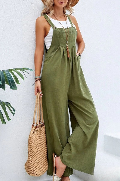 Jumpsuit met wijde pijpen | Mouwloos | Losjes | Overalls | Jumpsuit voor Vrouwen-Boetiek Moda