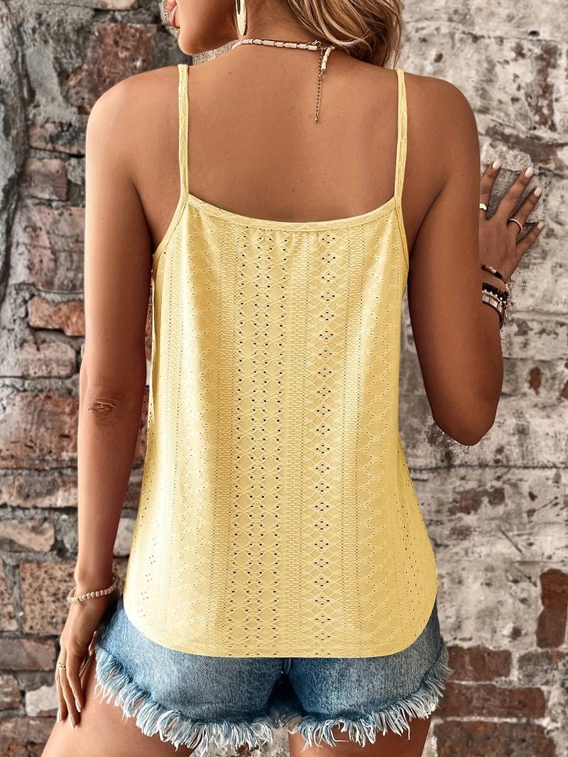 Kanten top - Spaghettibandjes - V-hals - Zomertop - Dameskleding-Boetiek Moda