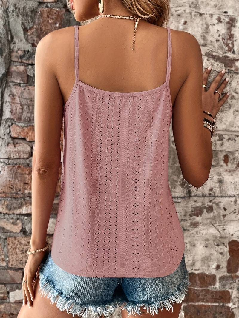 Kanten top - Spaghettibandjes - V-hals - Zomertop - Dameskleding-Boetiek Moda