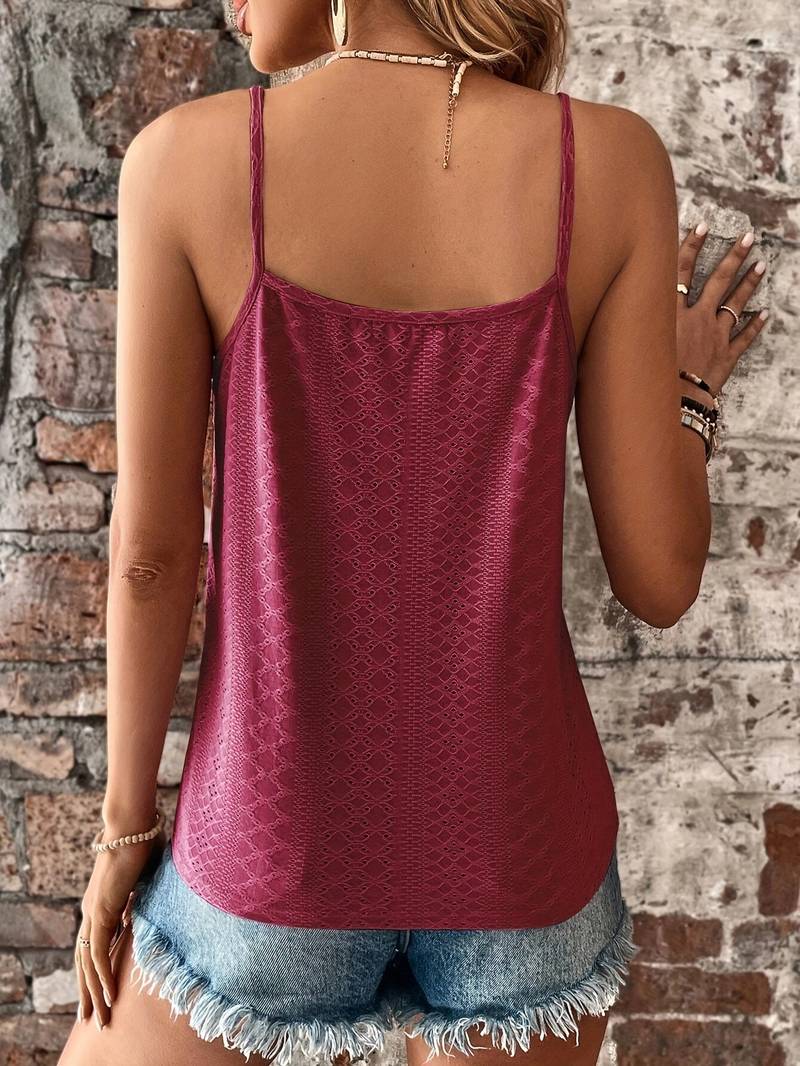 Kanten top - Spaghettibandjes - V-hals - Zomertop - Dameskleding-Boetiek Moda