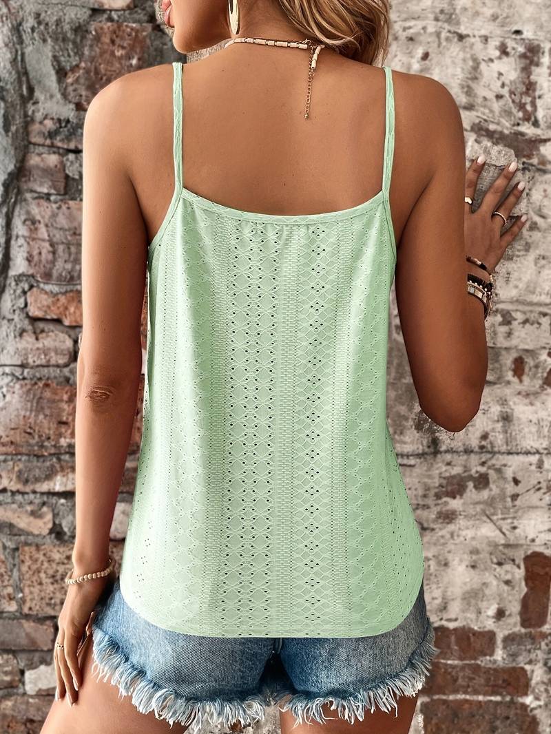 Kanten top - Spaghettibandjes - V-hals - Zomertop - Dameskleding-Boetiek Moda