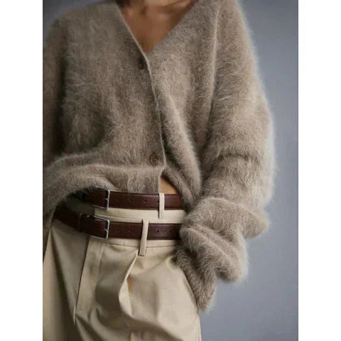 Kasjmier vest | Loose Fit | Button-Up | Gebreid Vest | Dameskleding-Boetiek Moda