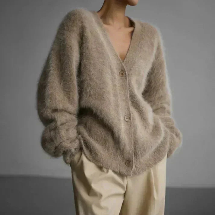 Kasjmier vest | Loose Fit | Button-Up | Gebreid Vest | Dameskleding-Boetiek Moda