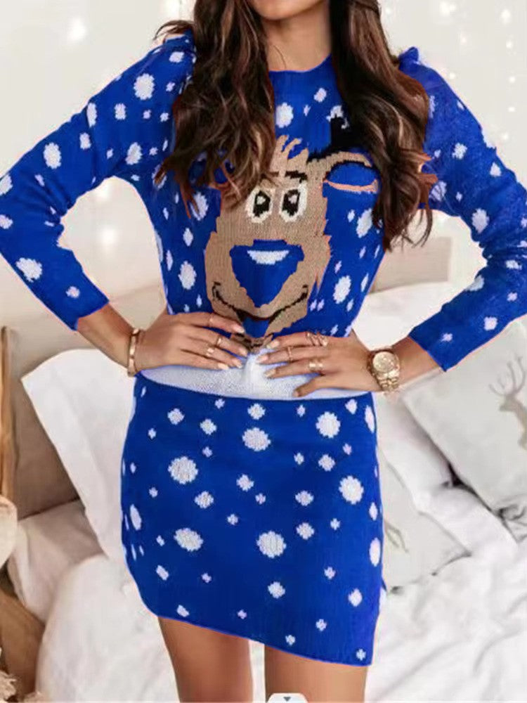 Kerst Jurk - Grappig - Rendier - Winter Jurk - Kerst Outfits Vrouwen-Boetiek Moda