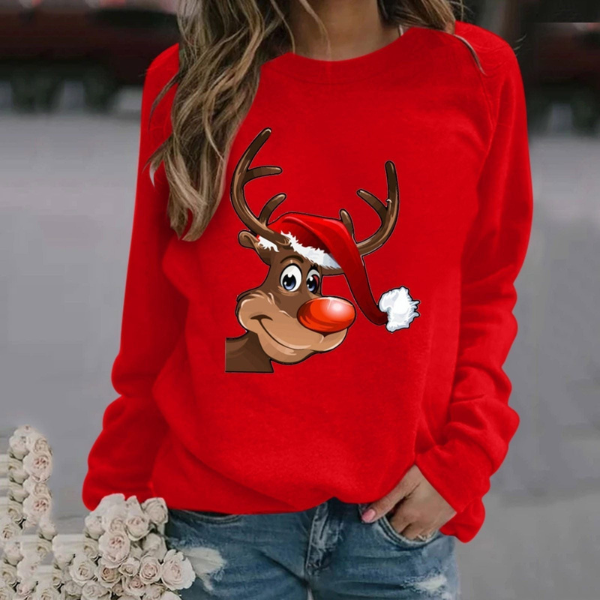 Kerst Sweatshirt | Grappig | Lange Mouwen | Kerst Truien | Winterkleding voor Vrouwen-Boetiek Moda