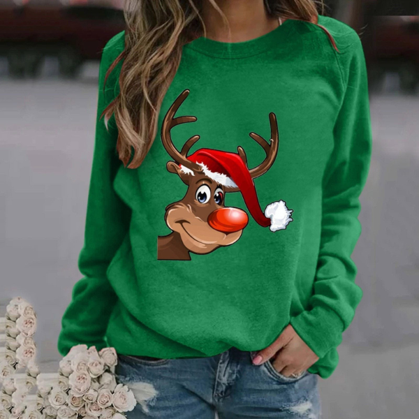 Kerst Sweatshirt | Grappig | Lange Mouwen | Kerst Truien | Winterkleding voor Vrouwen-Boetiek Moda
