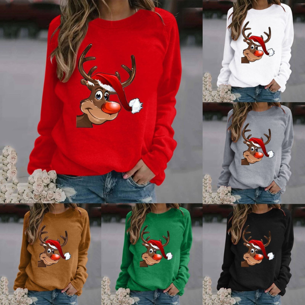 Kerst Sweatshirt | Grappig | Lange Mouwen | Kerst Truien | Winterkleding voor Vrouwen-Boetiek Moda