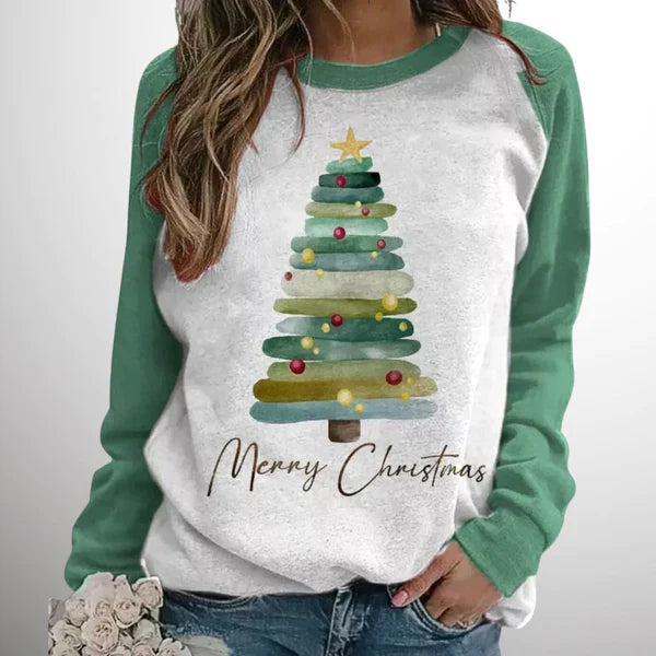 Kerst Sweatshirt | Loose Fit | Lange Mouw | Kerst Trui | Dameskleding-Boetiek Moda