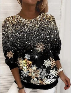 Kerst Sweatshirt | Sparkly | Lange Mouw | Kerst Trui | Dameskleding-Boetiek Moda