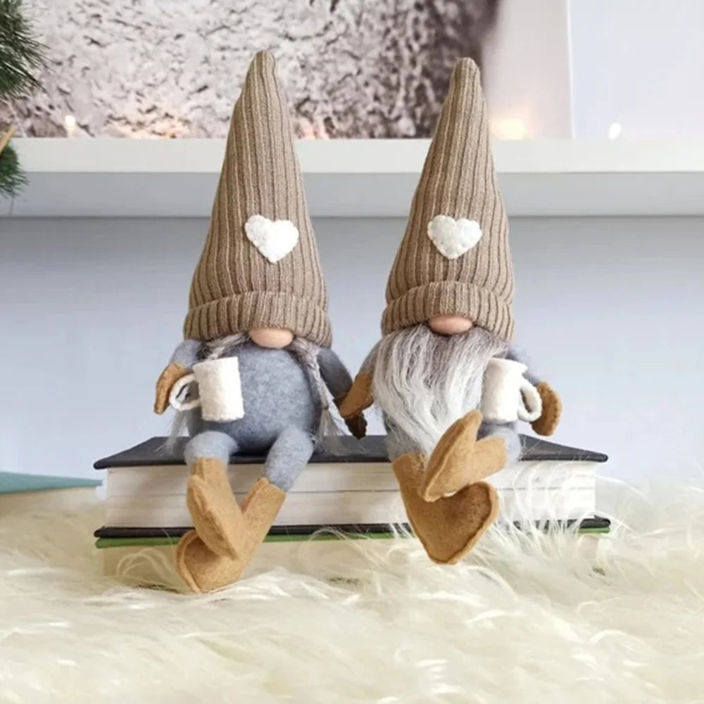 Kerstkabouter - Scandinavisch - Zittend - Scandinavische kabouters - Tomte-kabouters-Boetiek Moda