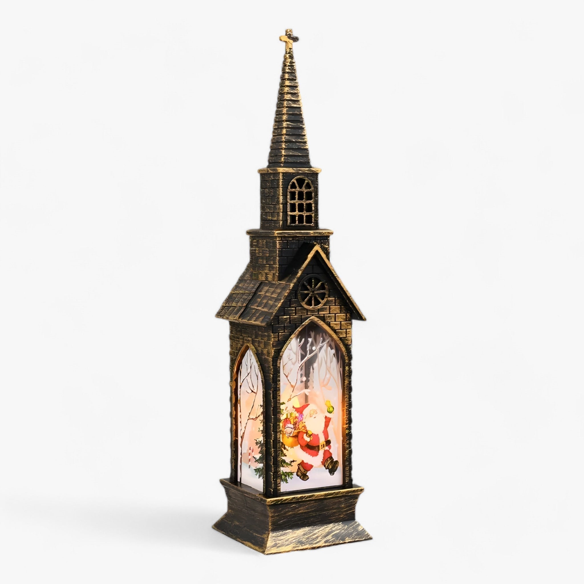 Kerstlantaarn - Decoratie - Lichtgevend - LED lantaarn - Feestelijke lantaarn-Boetiek Moda