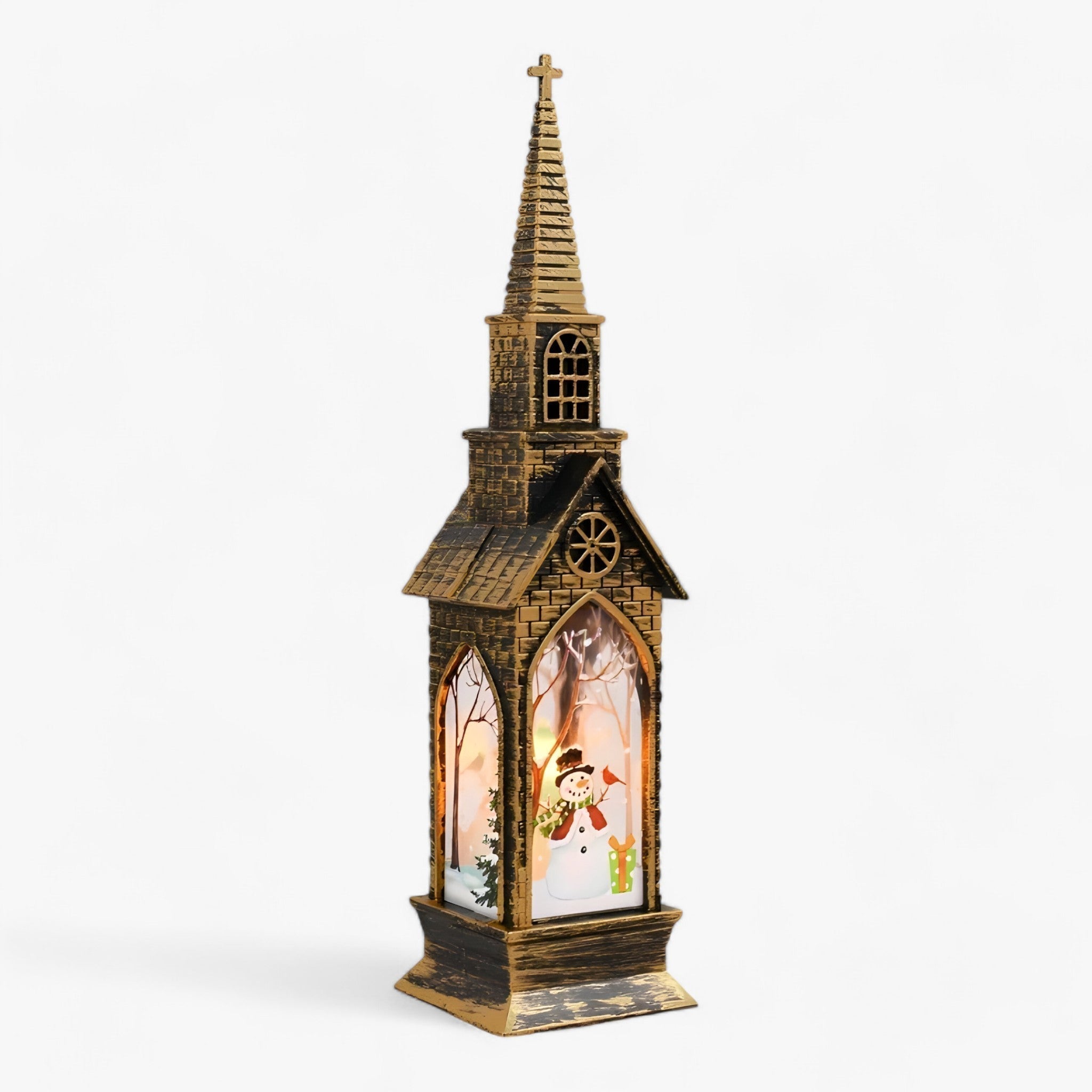 Kerstlantaarn - Decoratie - Lichtgevend - LED lantaarn - Feestelijke lantaarn-Boetiek Moda