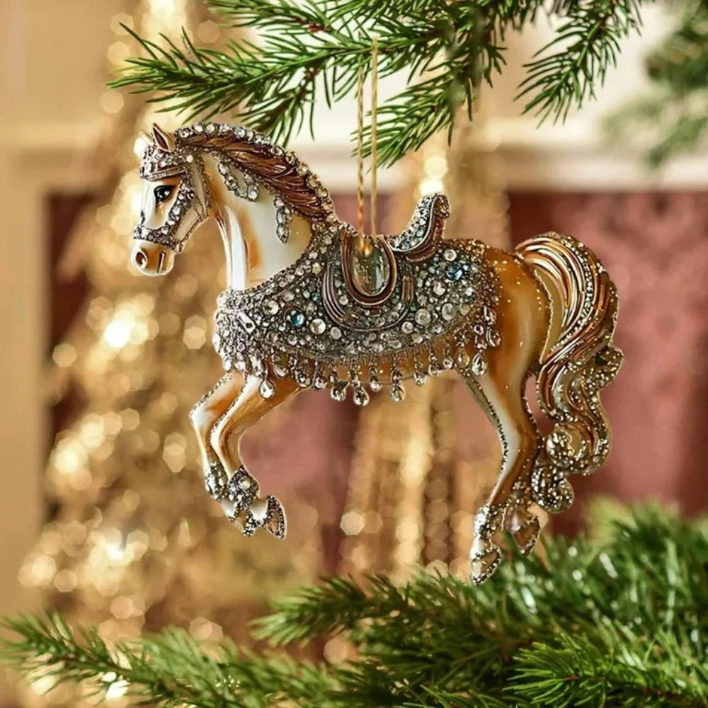 Kerstpaard Ornament - Hangende Kerstboom Paard Decoratie-Boetiek Moda
