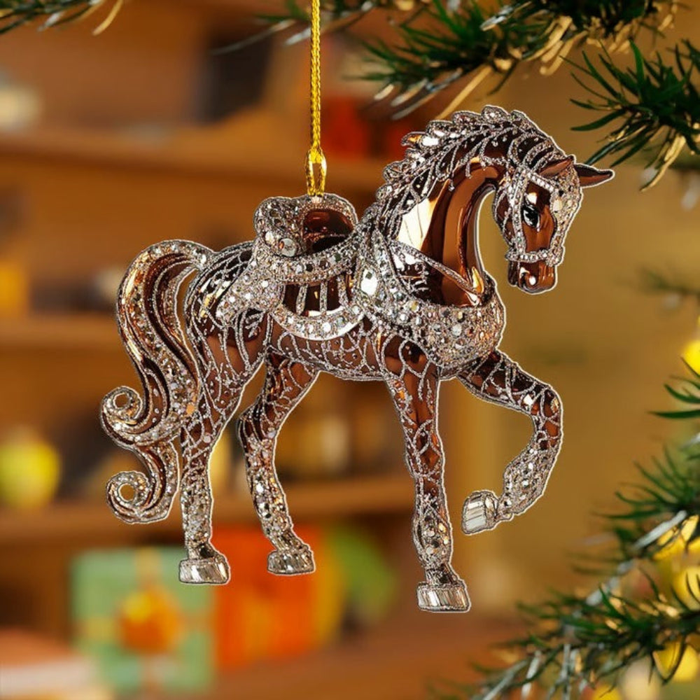 Kerstpaard Ornament - Hangende Kerstboom Paard Decoratie-Boetiek Moda