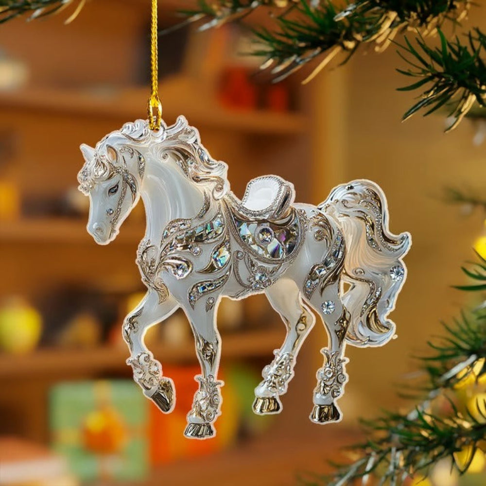Kerstpaard Ornament - Hangende Kerstboom Paard Decoratie-Boetiek Moda