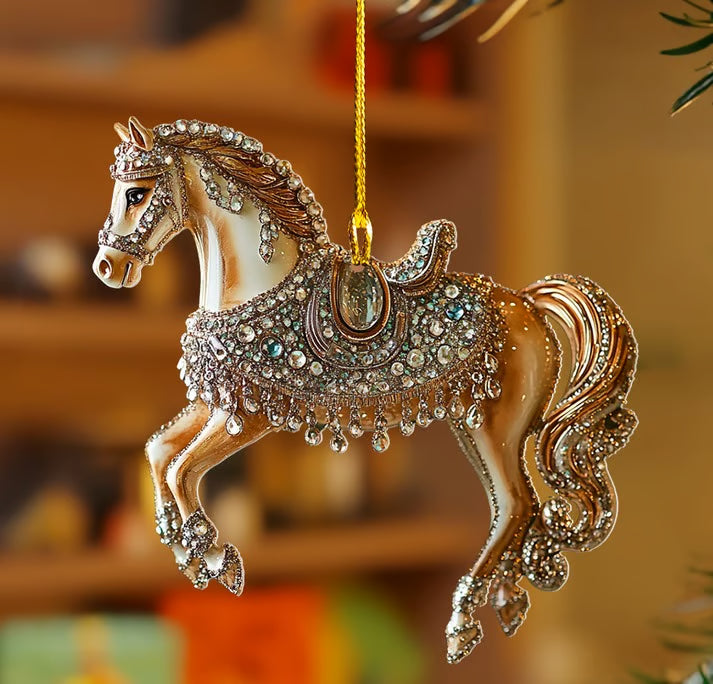 Kerstpaard Ornament - Hangende Kerstboom Paard Decoratie-Boetiek Moda
